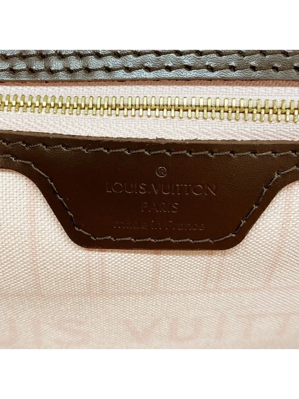 Louis Vuitton Tote Bag Damier Neverfull MM Ebene Rose Ballerine